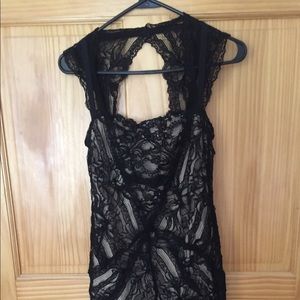 Nicole Miller black lace dress